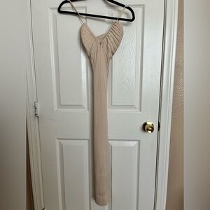 Meshki Beige Knit Dress